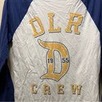 Disney  Parks Vintage DLR Resort Blue White Long Sleeve Baseball Tee Size Small Photo 3