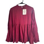 Altar'd State Altar’d State Baby Doll Top In Wine Photo 0