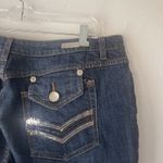 Seven7  Women's Plus Size 20 Sequin Back Pocket Dark Wash Bootcut Jeans Photo 6