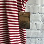 Marsh Landing Red and White Striped Sleeveless Polo Shirt 100% Cotton NWT Size M Photo 1