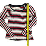 Tommy Hilfiger Women's Striped Top - Red, White, and Black Photo 4