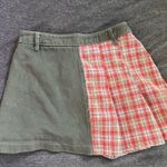 Green and red plaid mini skirt Photo 1
