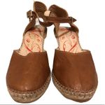 EVA SOLANA Women’s Tan & Brown Leather Wedge Sandals Size 8 Photo 1