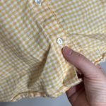 C&C California  Short sleeve Gingham Yellow/White Button Front Collared Shirt XS Photo 4