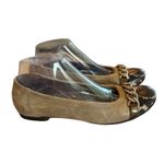 AGL Attilio Giusti Leombruni Ballet Flats Suede Python Chain Brown 39 8.5 Photo 3