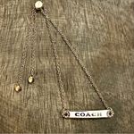 New Signature Pave Bar Bracelet Gold/White Enamel on Coach Jewelry Card Photo 5