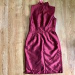Jessica Howard NWT Red Sleeveless Ruched Ruffles Satin Cocktail Dress Holiday 4P Photo 1