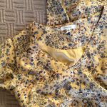 Maurice's  Light Yellow and Blue Floral Midi Dress XS Photo 8