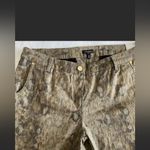 Escada Sable Python snake shimmer print ankle Jeans zippered bottoms size 38 Gray Photo 11