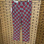 kim rogers  Red Plaid Pull On‎ Dress Pants Size 10PS Photo 1