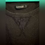 Garage  - Black Wide Neck Long-Sleeve Top w/ Lace Accents Photo 2