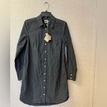 FAHERTY Women’s Size Small‎ Gray Organic Cotton Business Casual Shirt Dress NWT Photo 3