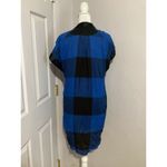 Rag and Bone Jean Cooper Plaid Blue Black Wool Silk Bend Mini Dress Button Up 0 Photo 6