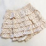 Japanese Kawaii Style Beige Polka Dot Layered Tiered Mini Skirt Black Photo 6
