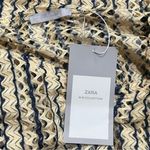 ZARA NEW  W/B Collection Blue Yellow Crochet Sheer Dress Cottagecore Feminine L Photo 7