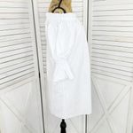 Alice + Olivia Alice +‎ Olivia Paolo Smocked Off Shoulder Tunic Dress White XS Mini Cotton Photo 4