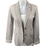 J.Crew Women's Beige Two Button Notch Collar Long Sleeve Blazer Coat Jacket Sz 0 Photo 0