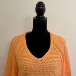 Universal Threads Bright Orange Open Knit V-Neck Sweater Size Extra Small NEW Photo 1