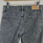 Madewell Mid Rise Perfect Vintage Straight Jeans Ripped Edition Black womens 28 Photo 9