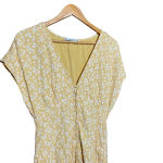 Abercrombie & Fitch Abercrombie & Fitch Yellow and White Floral Button Up Dress Size Small Photo 4
