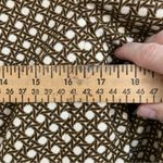 Talbots  Button Front Jacket 12P Brown White Geometric Print 100% Cotton Office Photo 6