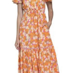 Olivia James the label Delia ‎ Maxi Dress Orange Size M Photo 0
