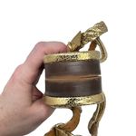 Sézane Natacha Low Sandals Gold Metallic Braided Peep Toe EU 39 US 8 Photo 10