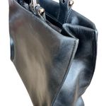 Gucci Vintage Black Leather Handbag with Metal Horsebit Handles North Shouth Photo 14