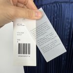 L'IDEE Womens Gala Gown Pleated Maxi Dress Size 8/S Midnight Navy Blue Satin Photo 6