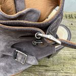 Rag and Bone Marta Suede Gray Block Heel Leather Shoe Booties 37 1/2 Women's 7.5 Photo 4