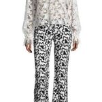 Alexis  Dagmar Wildflower Flare-Leg Pants Black White Sz S Photo 0
