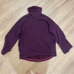 Athleta Cozy Karma twist neck sweatshirt. Deep Burgundy Color sz small Photo 4