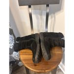 Clarks Women’s Size 7 Black Suede Leather Side Zip Faux Fur Trim Ankle Boots Photo 1