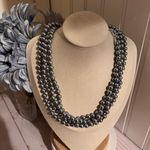 kim rogers Dark Grey Faux Pearl Necklace Photo 0