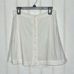 Avec Les Filles  Button Down White Rayon Skirt 442 Photo 1