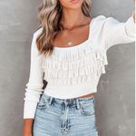 VICI  | Celeste Ribbed Ruffle Crop Top Photo 3