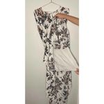 Free People  First Kiss Maxi Dress Medium Sleeve Flowy Floral Scoop Neck White Photo 13