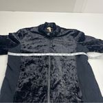 XCVI  Puffa Jacket Women's Black Velvet Jacket Pockets‎ Size Medium Full Zip Photo 5