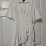 Top Shop White Wrap Dress Photo 2