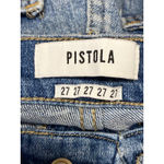 Pistola Blue High Rise Side Stripe Distressed Crop Cigarette Denim Jeans Size 27 Photo 3