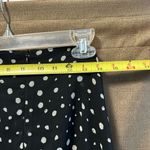 Urban Outfitters NWT  Women Black Ruffle Hem Polka Dot Wrap Mini Skirt Size Large Photo 4