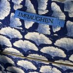 J. McLaughlin Nautical Blue and White Casual Linen Button down shirt Photo 1