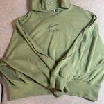 Nike  Olive Green Hoodie Oversized Center Logo Hoodie size Large Photo 1