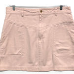 Banana Republic  Pink Utility Mini Skirt 14 Twill Denim Preppy Coastal Pockets Photo 0