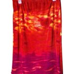 Vintage Expressions Y2K‎ Red Orange Sunset Skirt Size 14 Photo 0