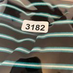 Prada Italian 40 US 4 Black Blue Striped Knit Sweater Dress 2013 Fitted Waist Photo 7