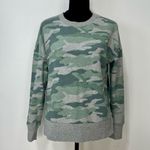 Time and Tru Camo Crew Neck Sweatshirt Size Small Women’s Green and Grey Photo 2