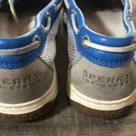 Sperry  Topsider Mesh Side Leather Boat Shoe with Bright Blue Detail 8 Photo 4