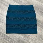 Forever 21  Bluish Teal Pencil mini skirt size L Photo 2
