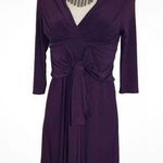 Jessica Howard Vtg Sz 6P Purple Tie Front Fit & Flare Retro Skater Flowy Dress Photo 0